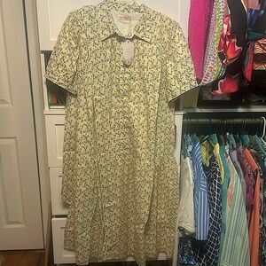 Genevieve Ivy City Drop Waist Midi Dress. Size Large